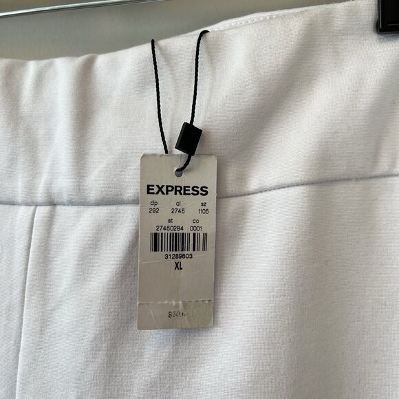 Express Columnist High Waisted Knit Ankle Pants White Women’s Size XL NWT’s - Picture 14 of 15